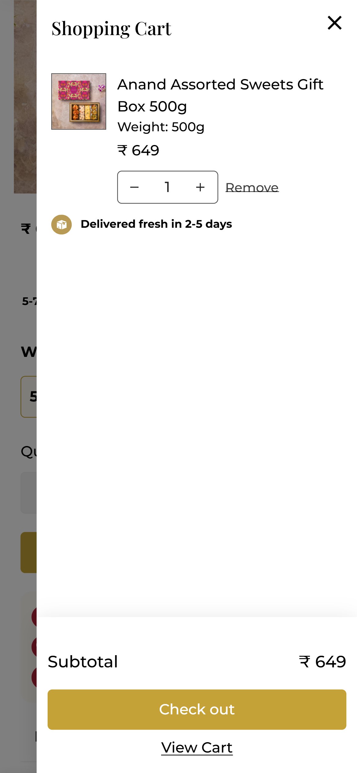 Anand Sweets — Mobile