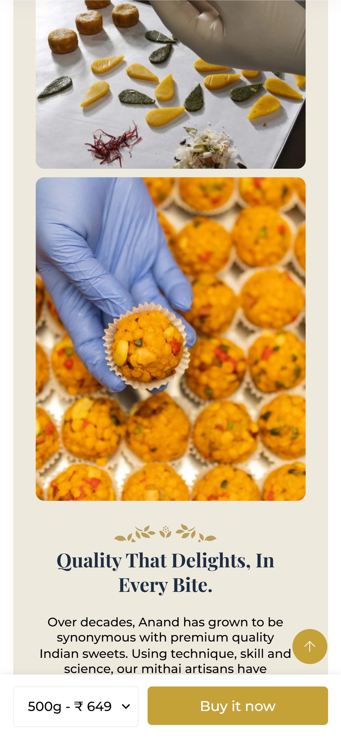 Anand Sweets — Mobile